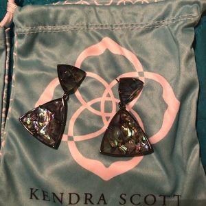 Kendra Scott black abalone earrings